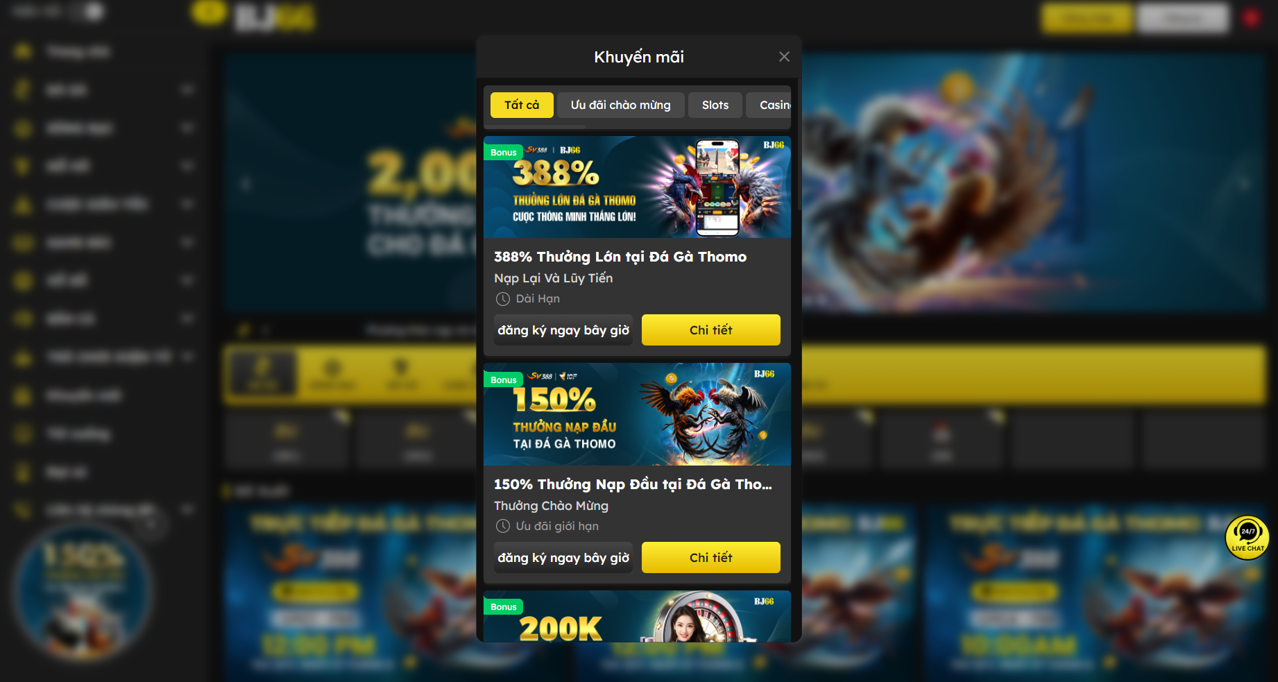 Tổng Quan Về Khuyến Mãi Đá Gà BJ66